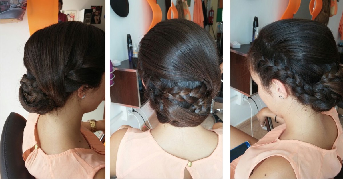 Moños con trenzas